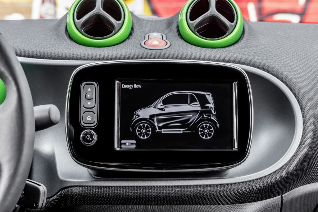 smart fortwo cabrio electric drive; Exterieur: schwarz; Interieur: schwarz; Edition ;Elektrischer Energieverbrauch gewichtet: 13,0 kWh/100km ; CO2-Emissionen kombiniert: 0 g/kmsmart fortwo cabrio electric drive; exterior: black; interior: black; Edition; Electric power consumption, weighted: 13.0 kWh/100km; CO2 emissions combined: 0 g/km