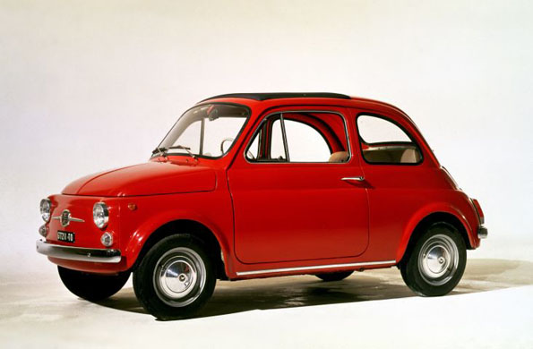 **FILE**In this image provided by Fiat, an undated filer of the Nuova Fiat 500 car. On July 4, 1957, in Turin, Fiat presented the Nuova Fiat 500, exactly 50 years later, on Wdnesday, July 4, 2007 Fiat will present the new Fiat 500 which will marketed immediately after the launch. (AP Photo/Fiat, h.o.)