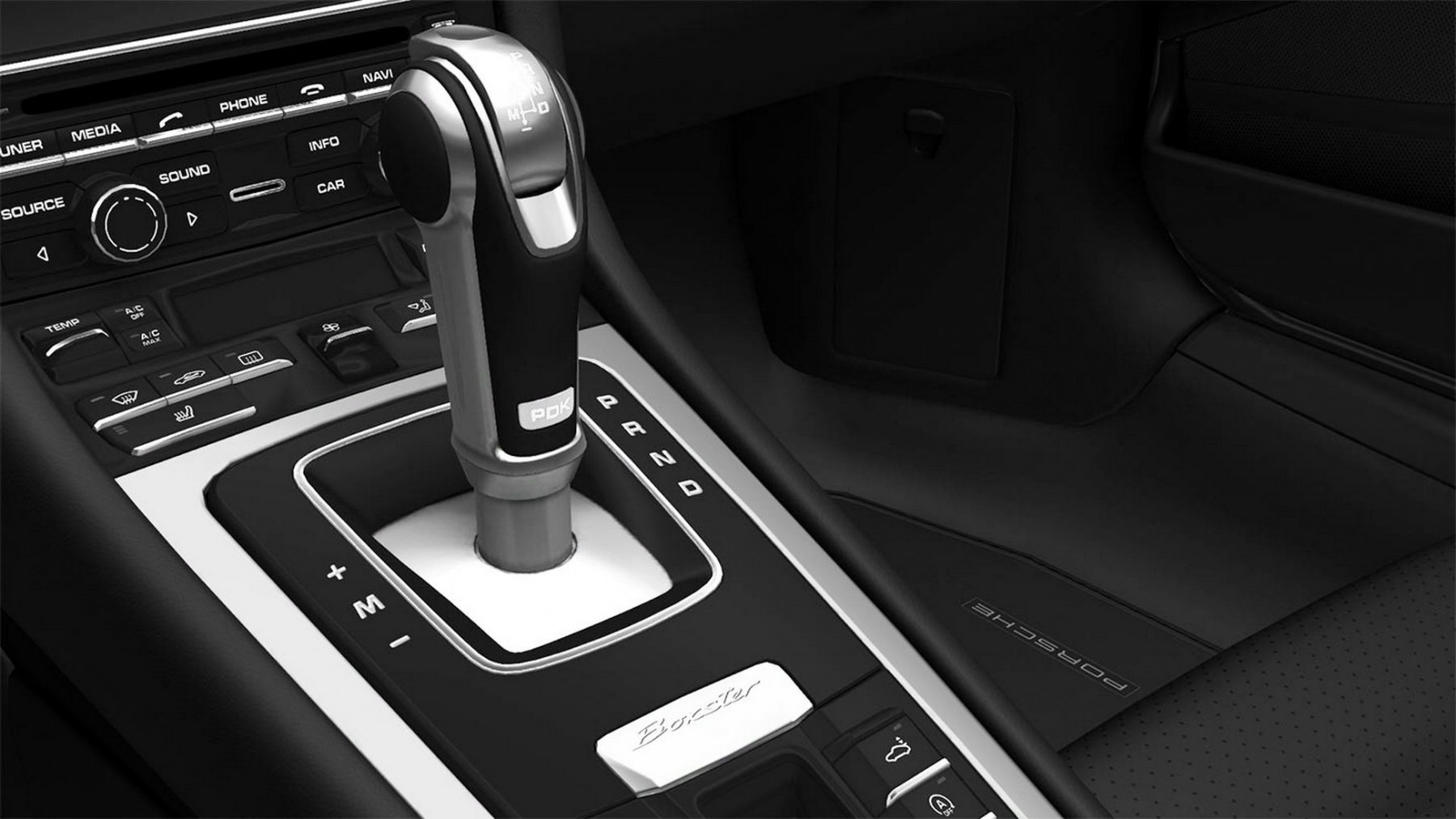 Illustration - Porsche Boxster 981 Console Centrale