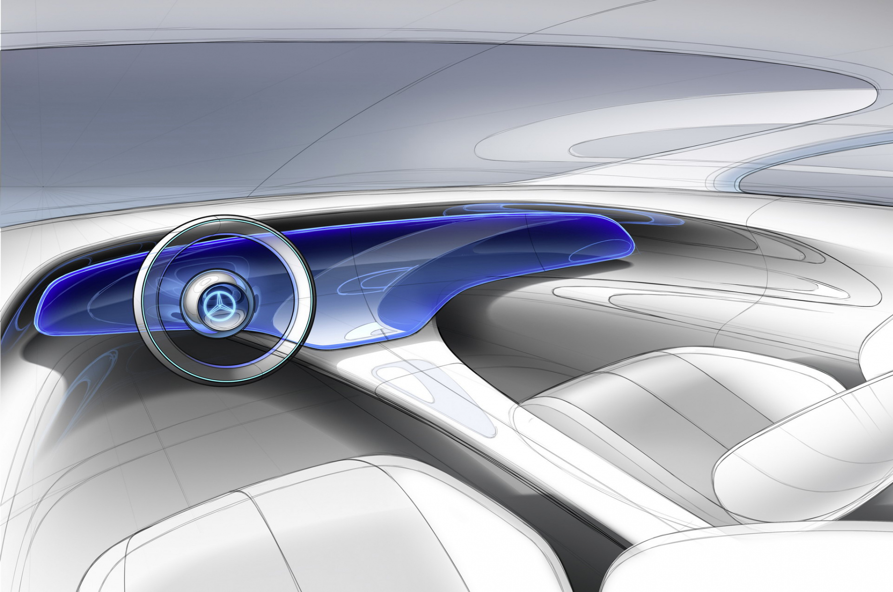 Illustration - Mercedes EQS