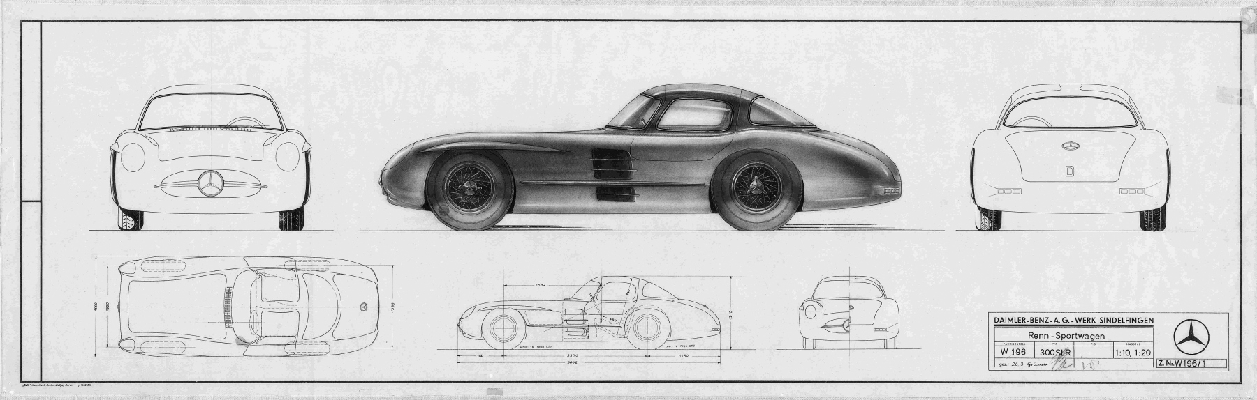 Illustration - Les Petites News Mercedes 300 SLR