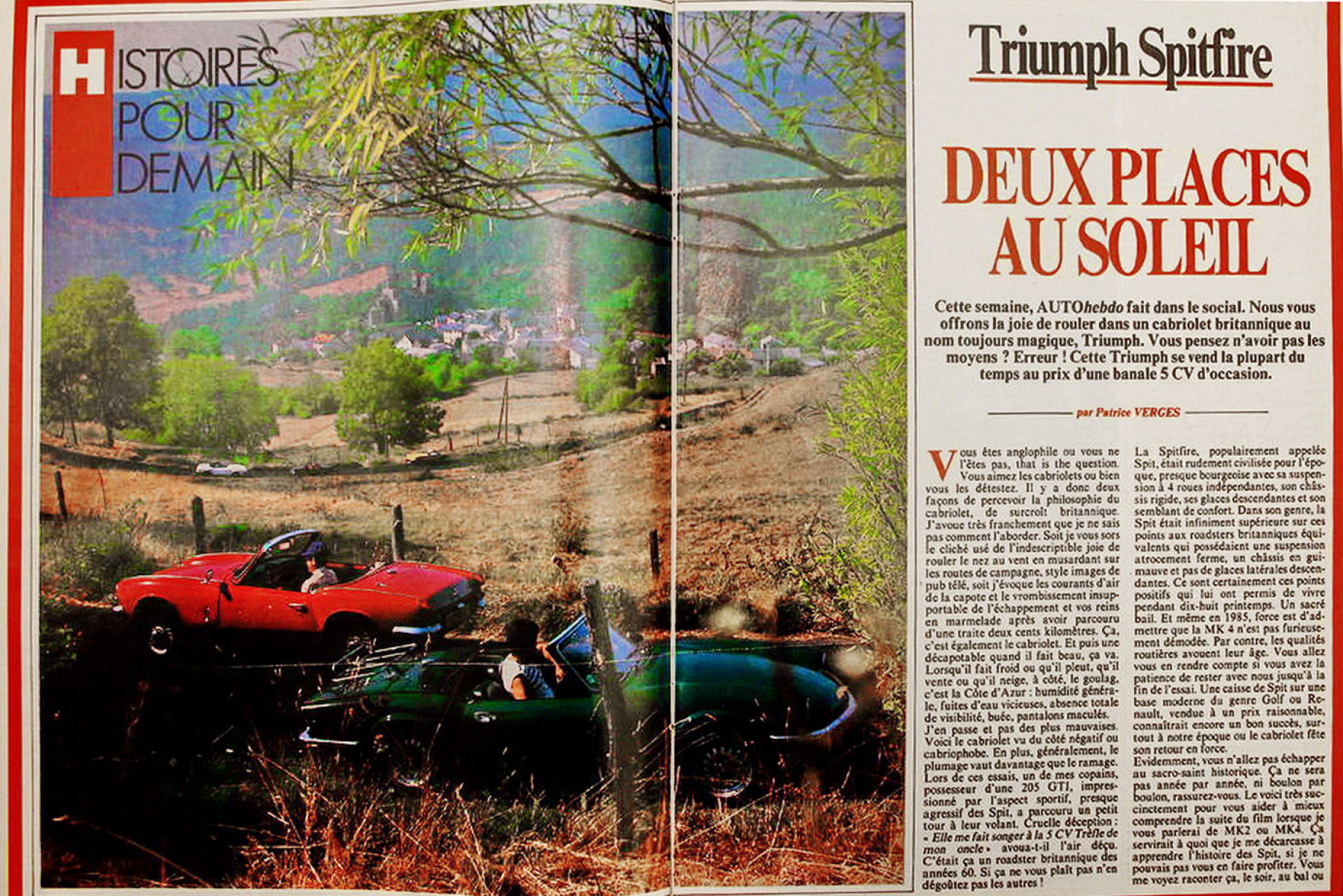 Illustration - Les Essais de Patrice Triumph Spitfire MKIV 13000