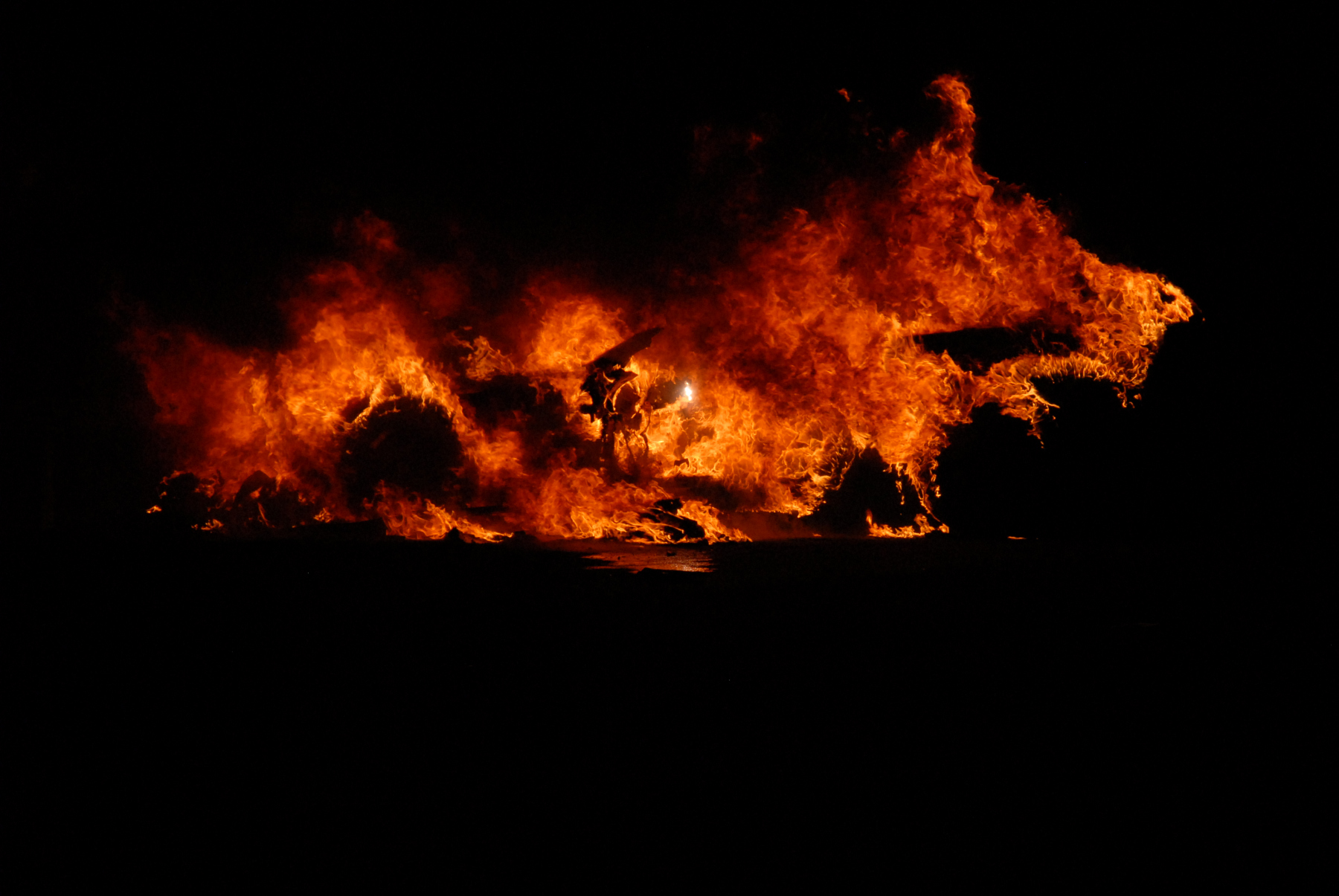 Illustration - Corvette en feu
