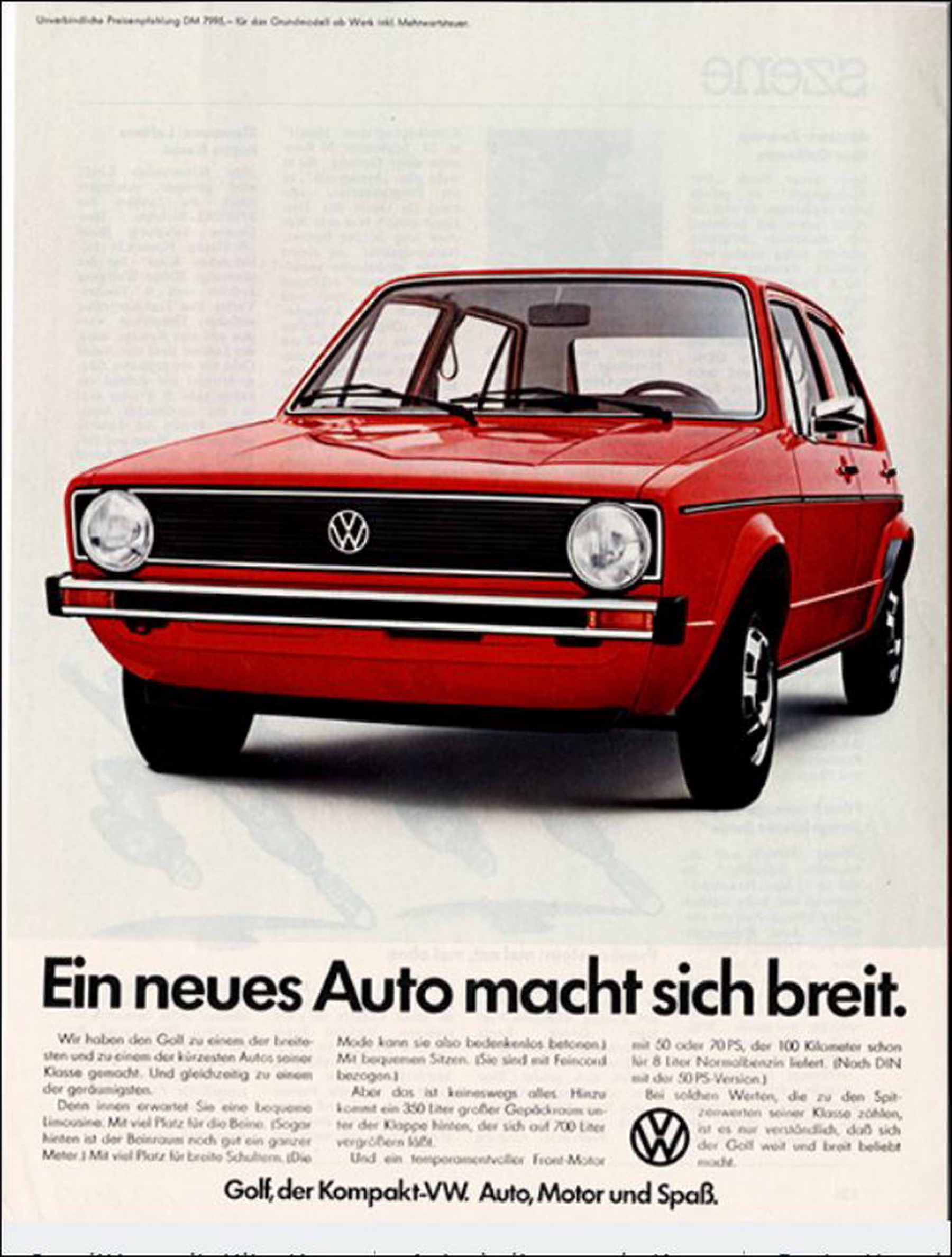 Illustration - 50 ans VW Golf